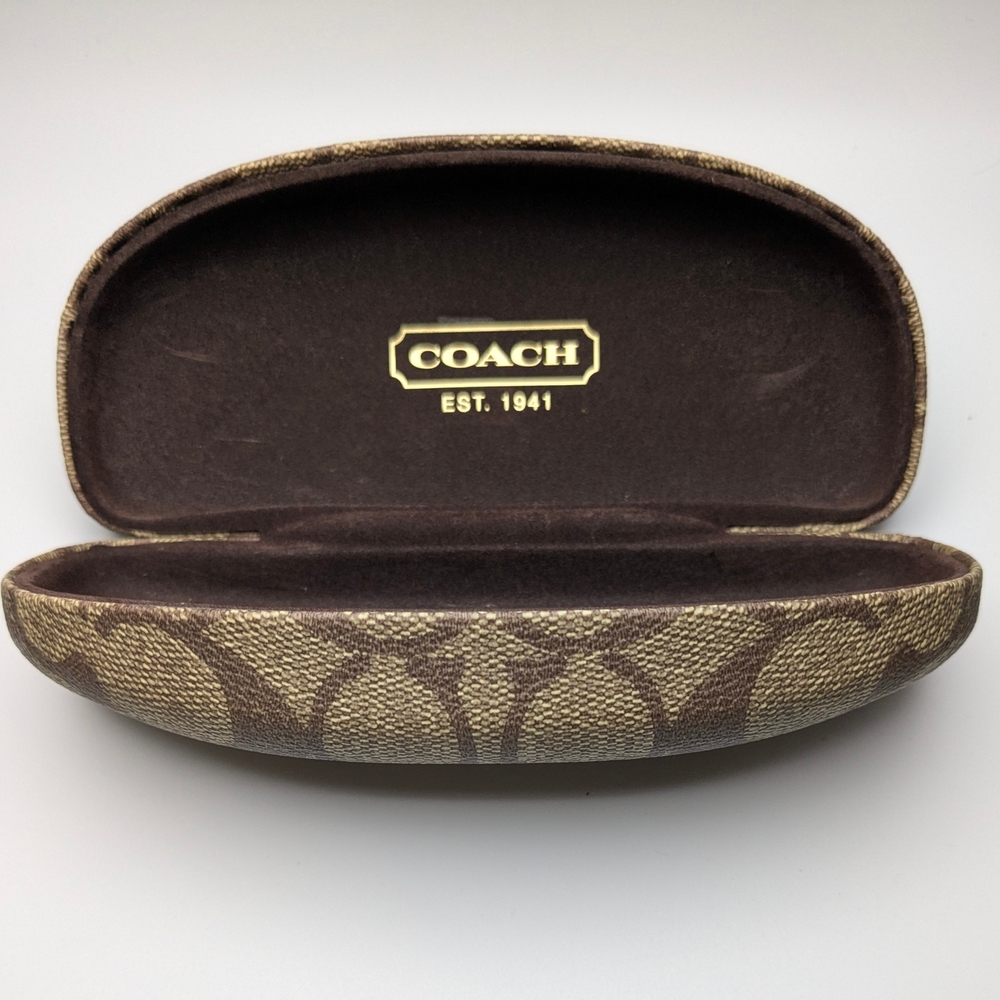 Coach Monogram Brown Eyeglass Sunglasses Case